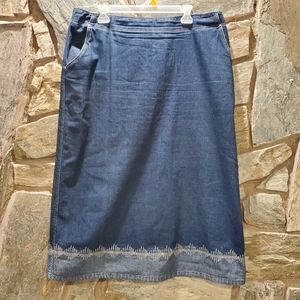 Crazy Line Denim Skirt sz 46